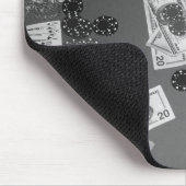 Poker in Schwarz und Weiß Mousepad (Ecke)