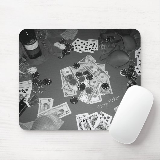 Poker in Schwarz und Weiß Mousepad (Mit Mouse)