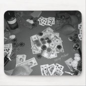 Poker in Schwarz und Weiß Mousepad (Vorne)