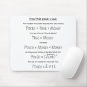 Poker ist schlecht mousepad (Mit Mouse)