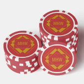 Poker-Jetons für benutzerdefinierte Monogram-Geome Pokerchips (Stapel)