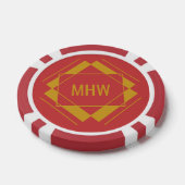 Poker-Jetons für benutzerdefinierte Monogram-Geome Pokerchips (Einzeln)