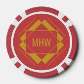 Poker-Jetons für benutzerdefinierte Monogram-Geome Pokerchips (Rückseite)