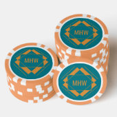 Poker-Jetons für benutzerdefinierte Monogram-Geome Pokerchips (Stapel)