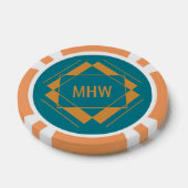 Poker-Jetons für benutzerdefinierte Monogram-Geome Pokerchips (Einzeln)