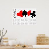 Poker Kalender 2020 Poster (Küche)