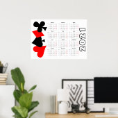 Poker Kalender 2021 Poster - Montag starten (Heimbüro)