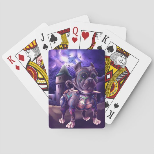 Poker kardiert Franky sie Pitbull Frankenstein Spielkarten (Rückseite)