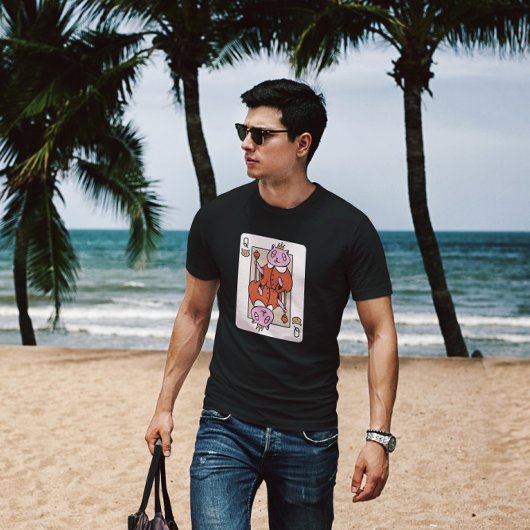 Poker-Karte der Königin von Katzen T-Shirt