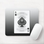 Poker-Karte des Ass des Spades: Mousepad (Mit Mouse)