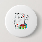 Poker-Karte mit Poker-Chips Button (Vorderseite)