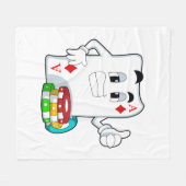 Poker-Karte mit Poker-Chips Fleecedecke (Vorderseite (Horizontal))