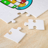 Poker-Karte mit Poker-Chips Puzzle (Seite)