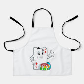 Poker-Karte mit Poker-Chips Schürze (Vorderseite)