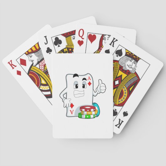 Poker-Karte mit Poker-Chips Spielkarten (Rückseite)