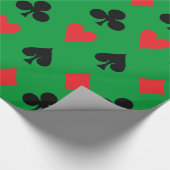 Poker-Karten-Anzüge Geschenkpapier (Ecke)