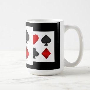 Poker-Karten-Anzüge: Kaffee-Tasse: Schwarzer Jack Kaffeetasse