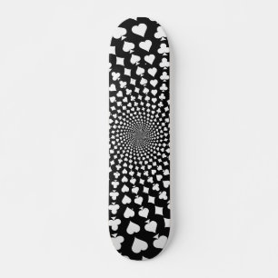 Poker-Karten-Anzugs-Spirale: Skateboard