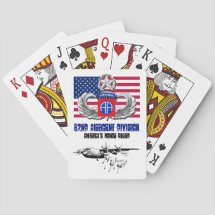 Poker-Karten der 82. im Flugzeug Division Spielkarten