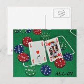 POKER-KARTEN-FOTO POSTKARTE (Vorne/Hinten)