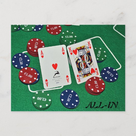 POKER-KARTEN-FOTO POSTKARTE (Vorderseite)