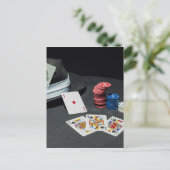 Poker-Karten Gangster-Hut Postkarte (Stehend Vorderseite)