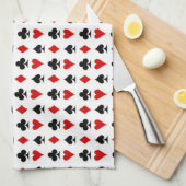 Poker-Karten Symbol Muster Textur Diamanten Pik Pi Handtuch (Viertel Falte)