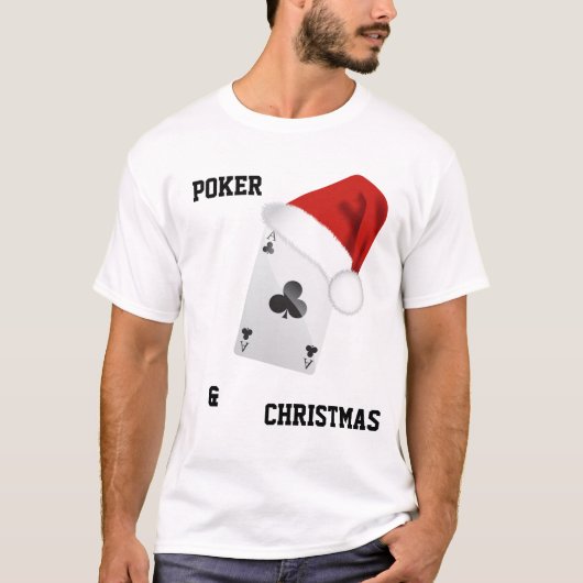 Poker Karten u. WEIHNACHTEN T-Shirt (Vorderseite)