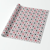 Poker-Kartendesign-Geschenkpapier Geschenkpapier (Ungerollt)