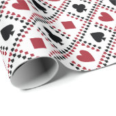 Poker-Kartendesign-Geschenkpapier Geschenkpapier (Rolleneckpunkt)