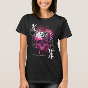 Poker Kartenkleidung King of Hearts Skull T-Shirt