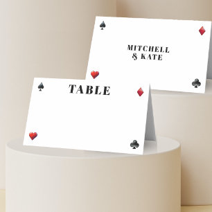 Poker-Kartenspiel-Hochzeit Platzkarte
