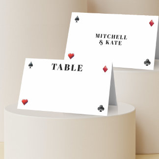 Poker-Kartenspiel-Hochzeit Platzkarte