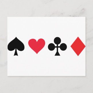 Poker-Kartenspiel Postkarte