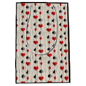 Poker Kartensymbol Mittlere Geschenktüte (Vorderseite)