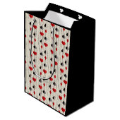 Poker Kartensymbol Mittlere Geschenktüte (Rückseite Schrägansicht)