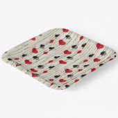 Poker Kartensymbol Pappteller (Gewinkelt)