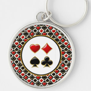 Poker-Kartensymbole  Schlüsselanhänger