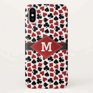 Poker-Kasino-Anzugs-Muster-Monogramm Case-Mate iPhone Hülle