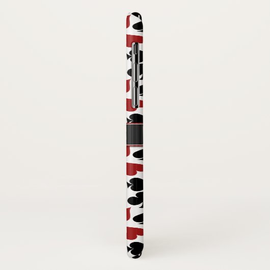 Poker-Kasino-Anzugs-Muster-Monogramm Case-Mate iPhone Hülle (Hinten/Links)