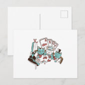 Poker Katzen Postkarte (Vorne/Hinten)