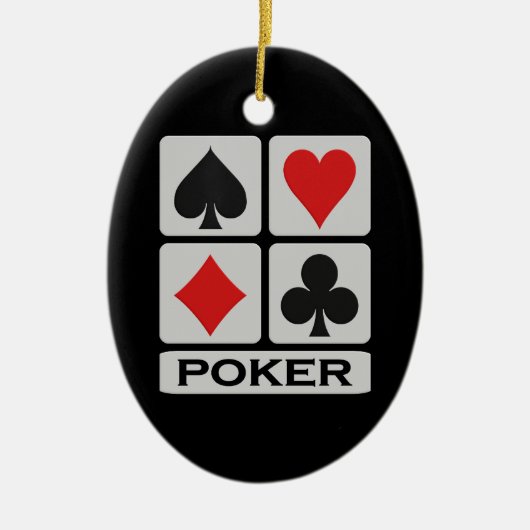 Poker Keramik Ornament (Vorne)