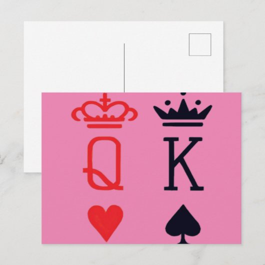 Poker King Postkarte (Vorne/Hinten)