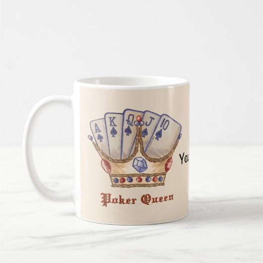 Poker Königin Kaffeetasse (Links)
