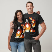 Poker-Kunst-Dekor-T-Shirt Pik-Ase Collage T-Shirt (Unisex)