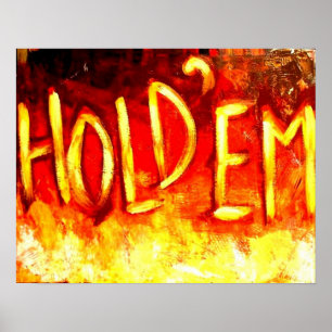 POKER-KUNST-KASINO-DEKOR-PLAKAT TEXAS-GRIFF-EM POSTER