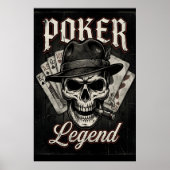 Poker Legend Funny Shirt I Love Poker Texas Holdem Poster (Vorne)