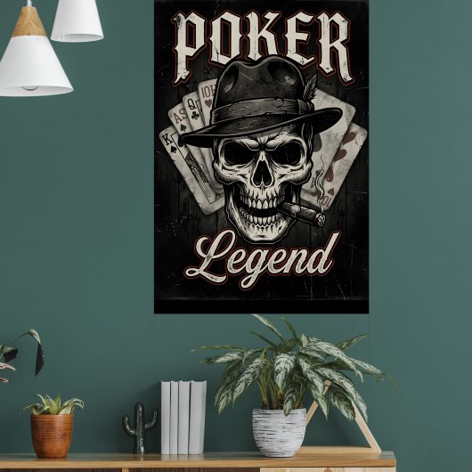 Poker Legend Funny Shirt I Love Poker Texas Holdem Poster (Wohnzimmer 1)