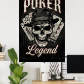 Poker Legend Funny Shirt I Love Poker Texas Holdem Poster (Heimbüro)