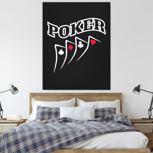 Poker Leinwanddruck (Insitu (Schlafzimmer))